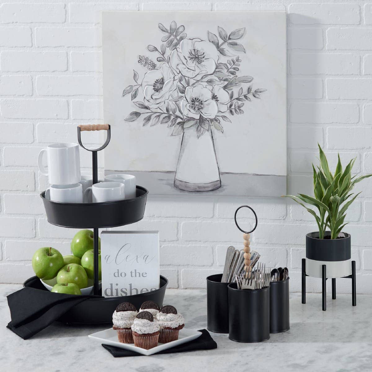 Shadows Floral Canvas Print