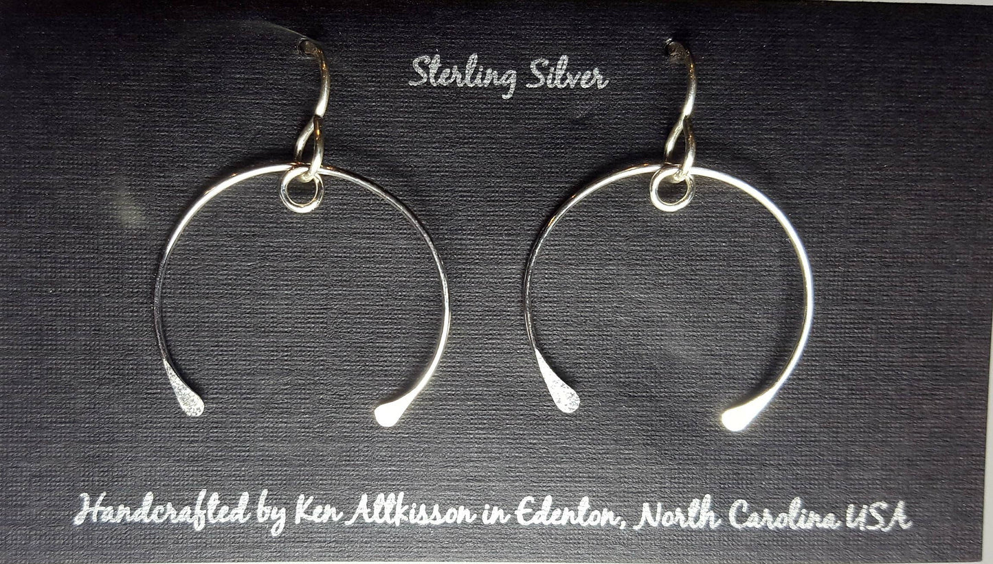 Sterling Silver Earrings Wishbone
