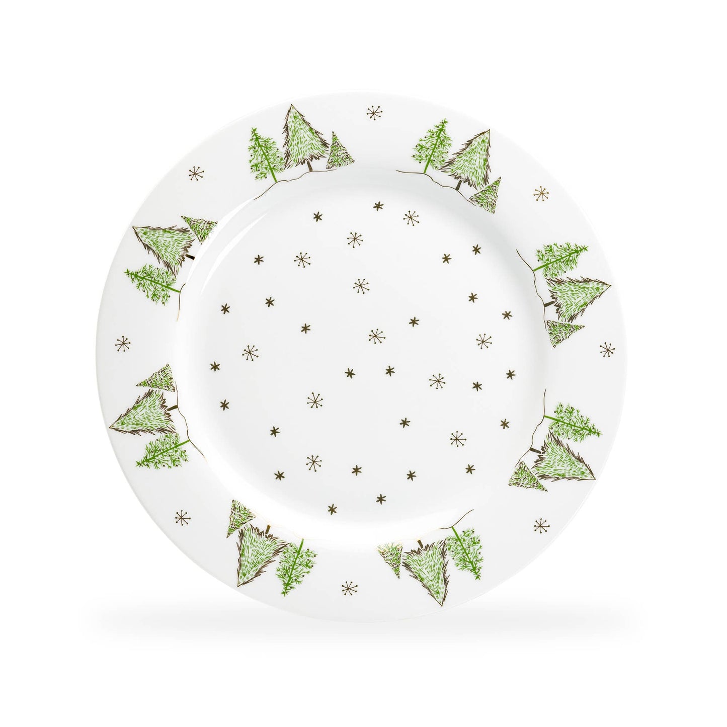 Christmas Pine Trees 10.5" Fine Porcelain Dinner Plate