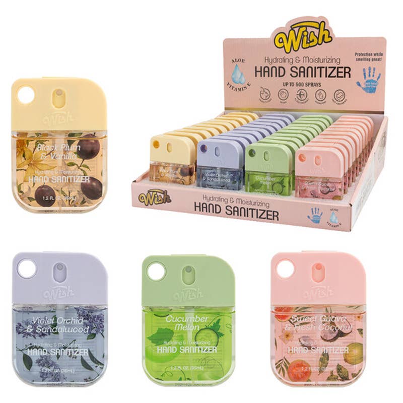 Wish Liquid Hand Sanitizer Spray 1.2oz with PDQ V2