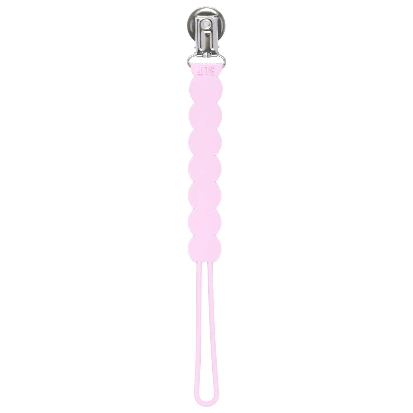 Waverly Pink All Silicone Modern Pacifier Clip