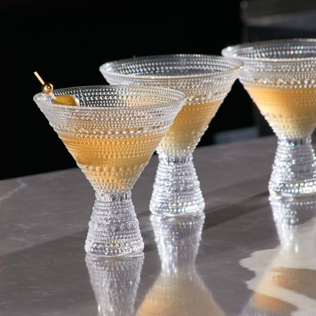 Clear Hobnail Martini Glasses (Set of 1) -9oz