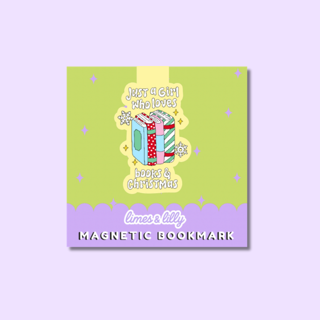Just a Girl Who Loves Books & Christmas Magnetic Bookmark