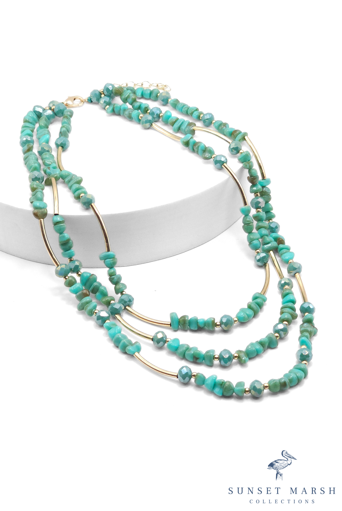 Layered Oasis - Blue Necklace