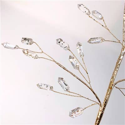 ELEGANT ACRYLIC AMETHYST GEM SPRAY - CHAMPAGNE - 21"