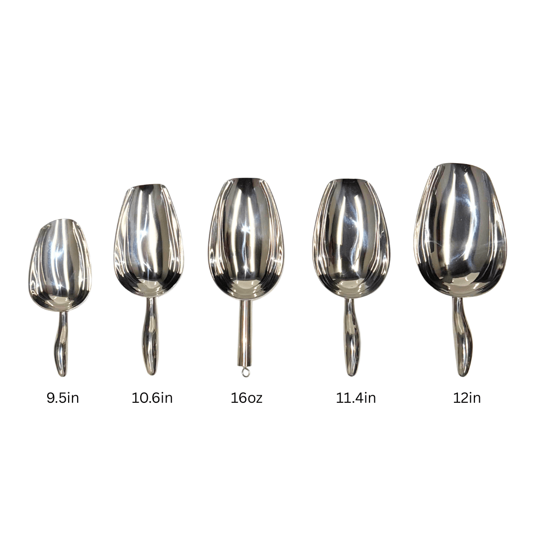 Stainless Steel Utility Ice Scoop - 9.5 Inches