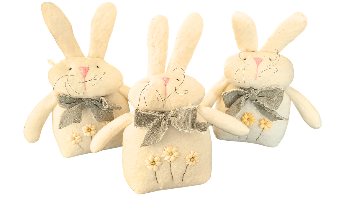 Mopsy Soft White Bunny Whiskers Decor Handmade
