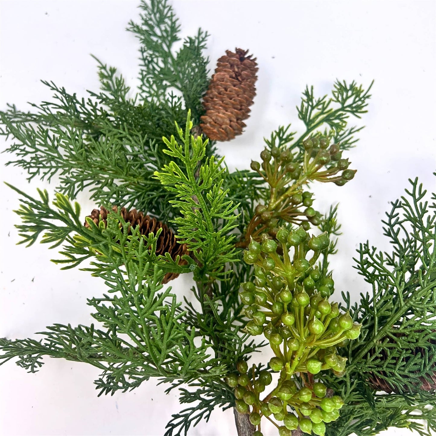 Real Touch Mixed Cedar , Pine Cone, Seed Spray 24"