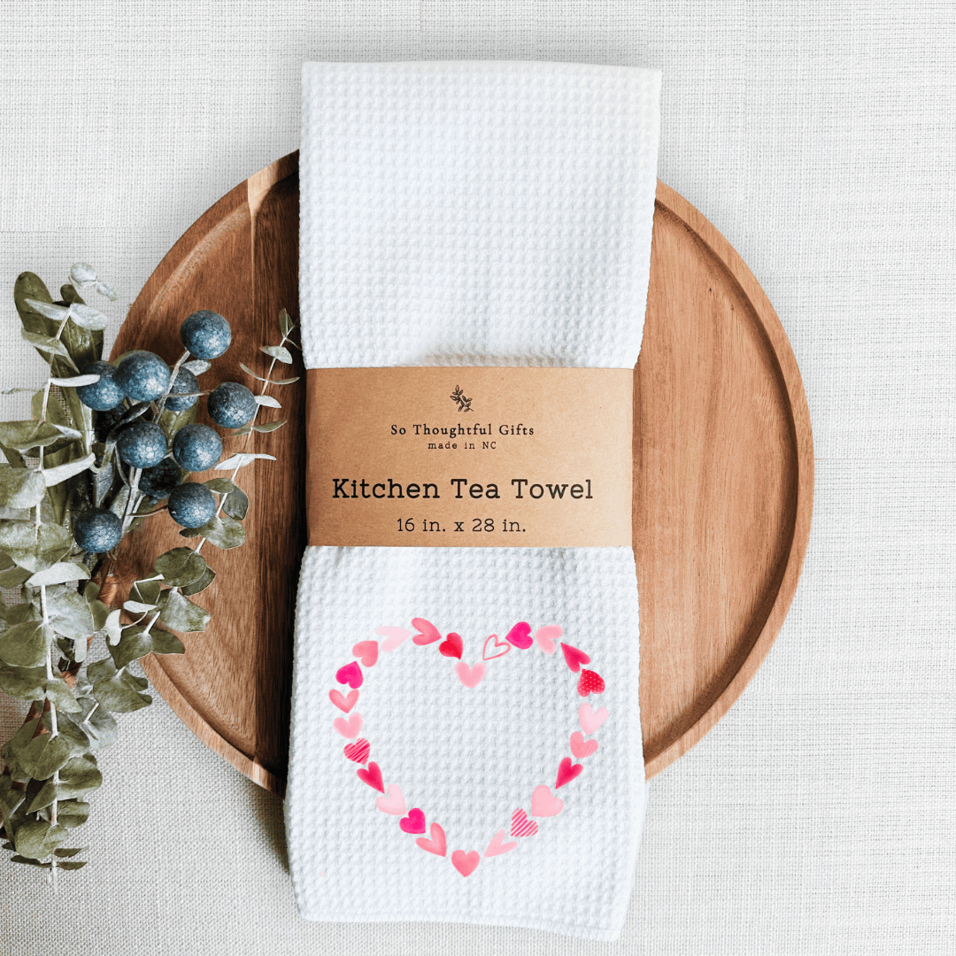 Valentine Dish Towel - Heart | Kitchen Towel