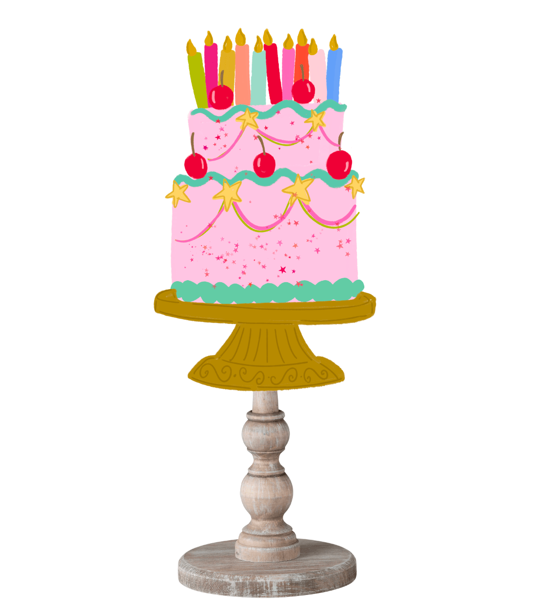 Pink Cake Topper