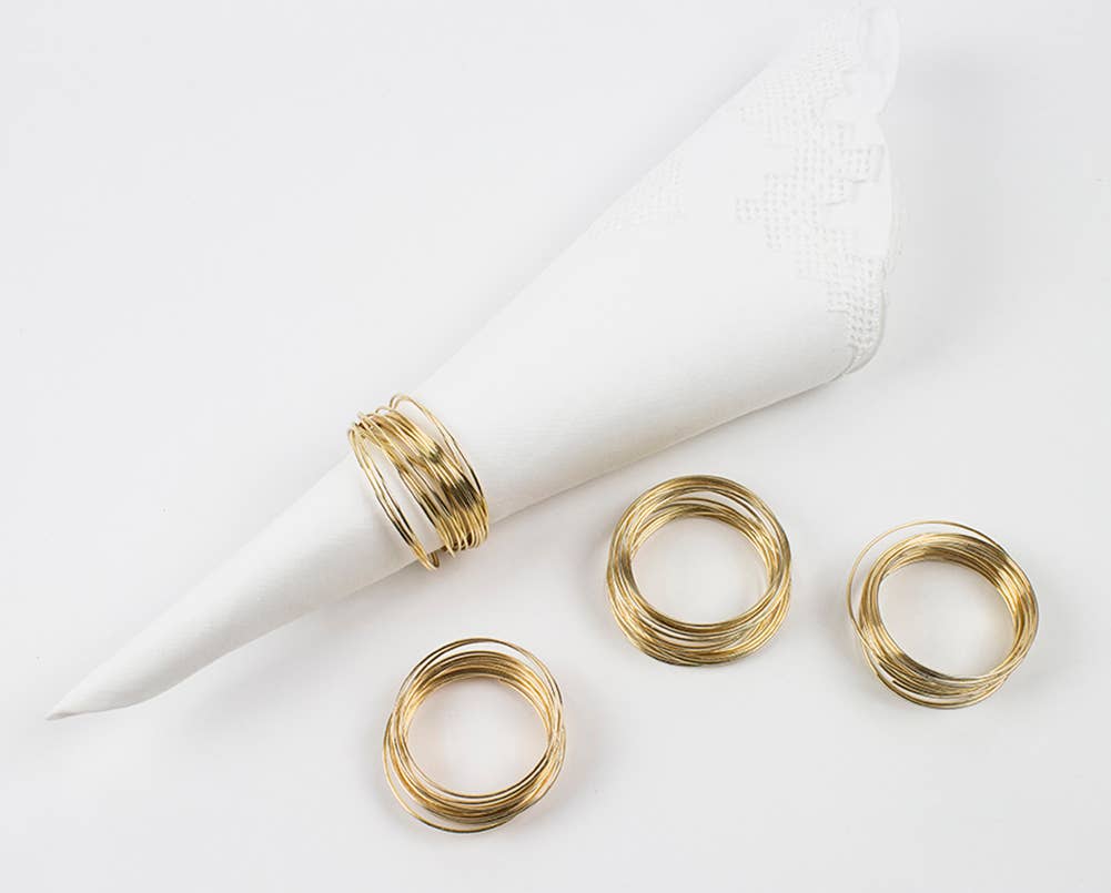 Gold Classic Gold Twisted Wire Napkin Ring