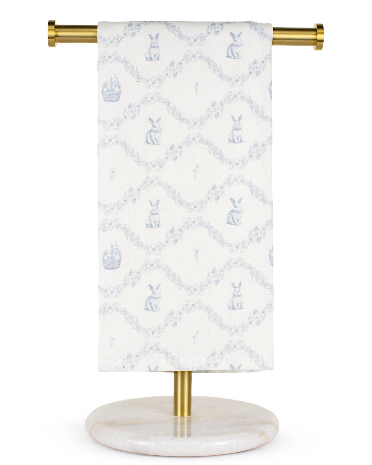Morgan Bunny Hand Towel White/Blue 20x28