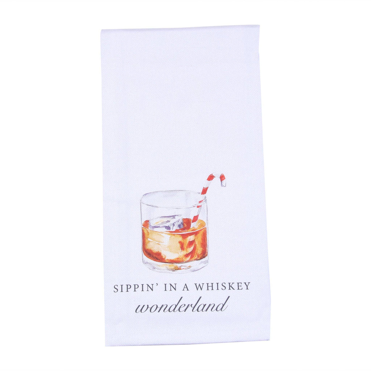 Sipping In A Whiskey Wonderland Tea Towel