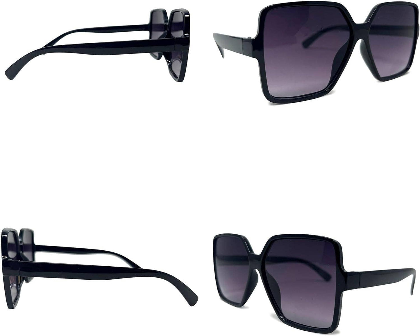 Oversized Square Sunglasses - Black/Ombre Smoke