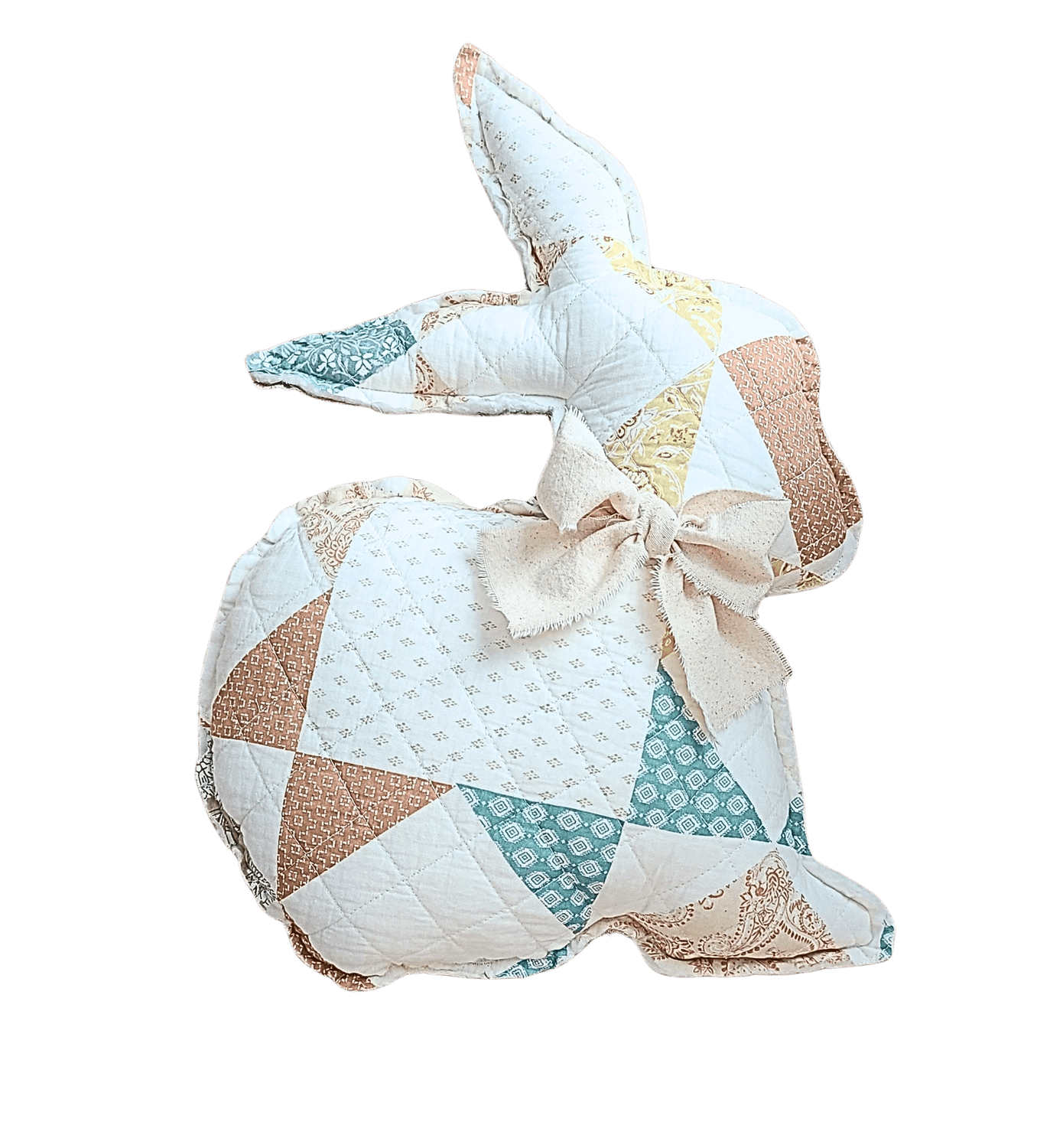 XL Bunny Quilted Handmade Pillow Decor