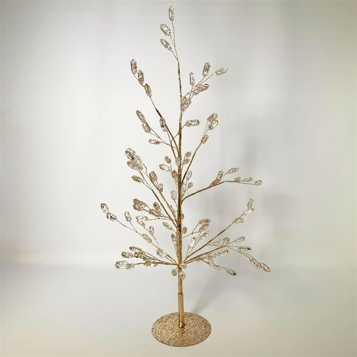 Elegant Acrylic Amethyst Gem Christmas Tree - Champagne 22"