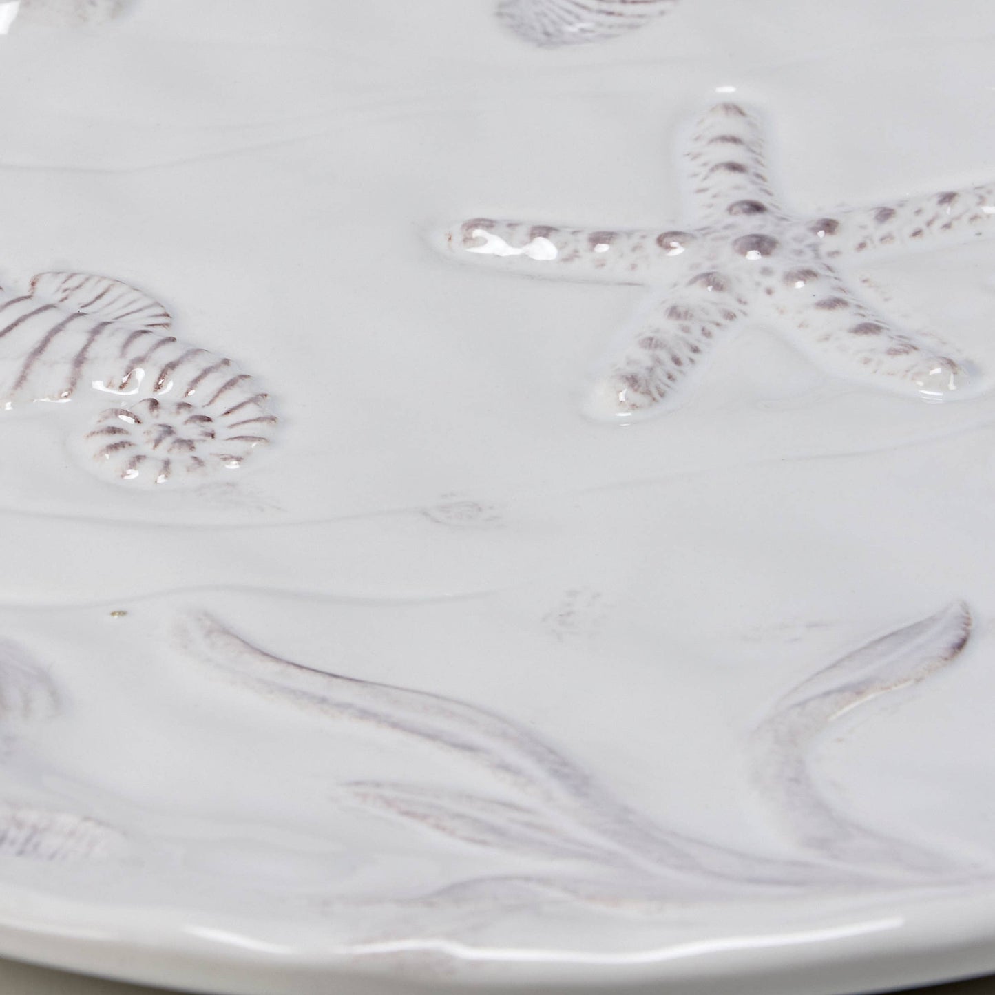 Embossed Beach Dinner Plate