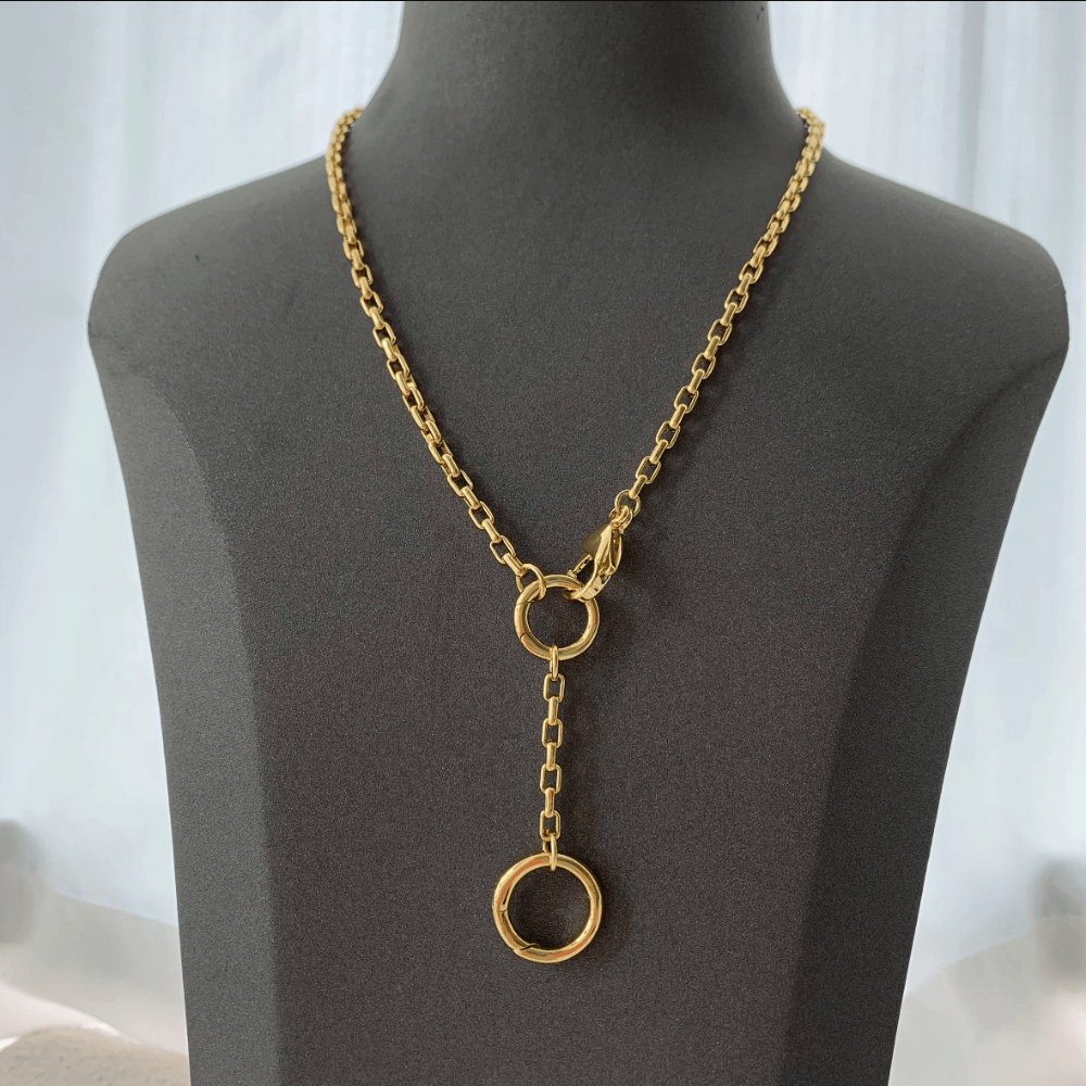 Dual Circle Charm Holder Necklace ~ Deep South Originals