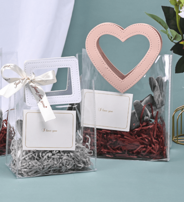 Heart Design Transparent PVC Gift Bag