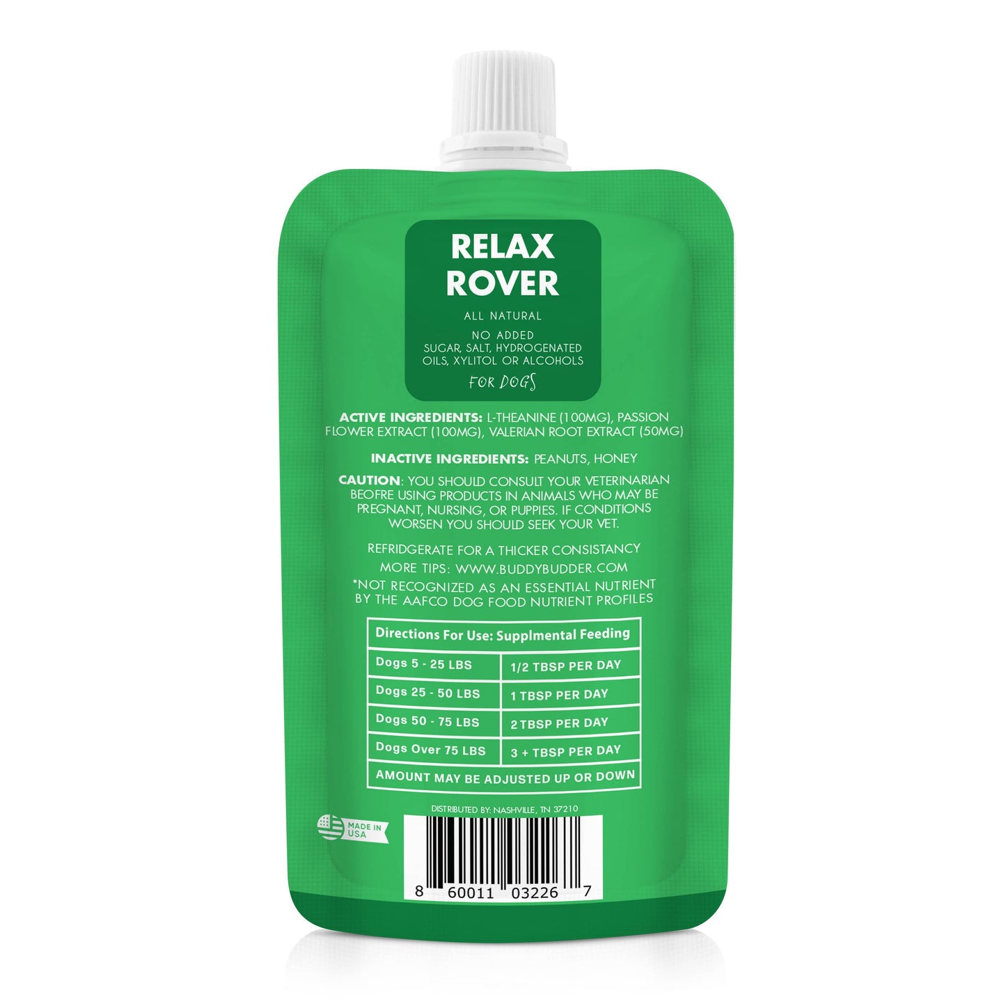 Relax Rover Buddy Budder 12pk ( 4oz Squeeze Packs)