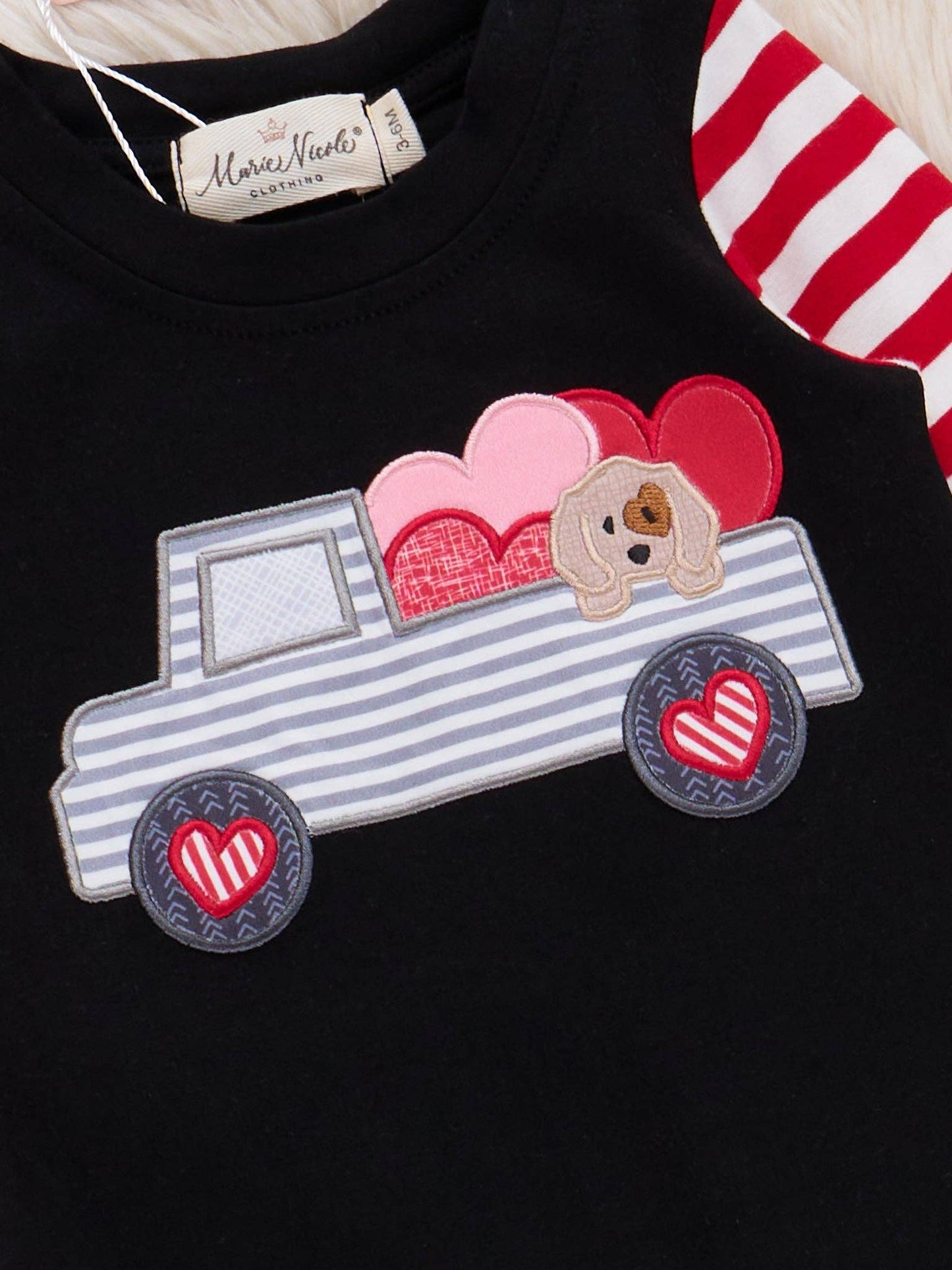 Love on Wheels Embroidered Romper