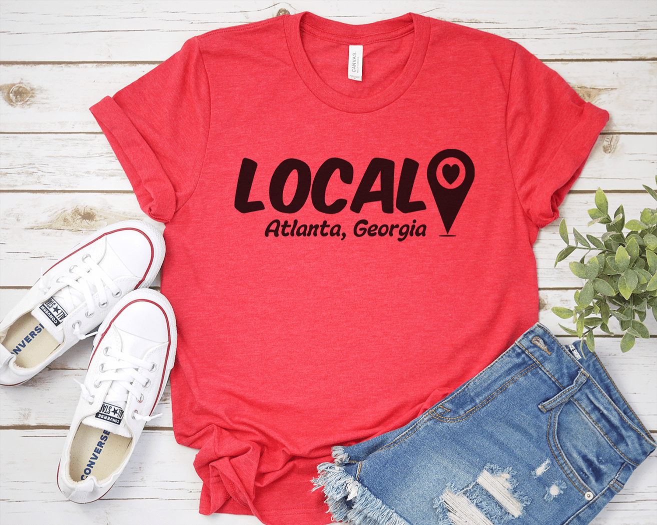 Sip and Shop Map Pin Tee