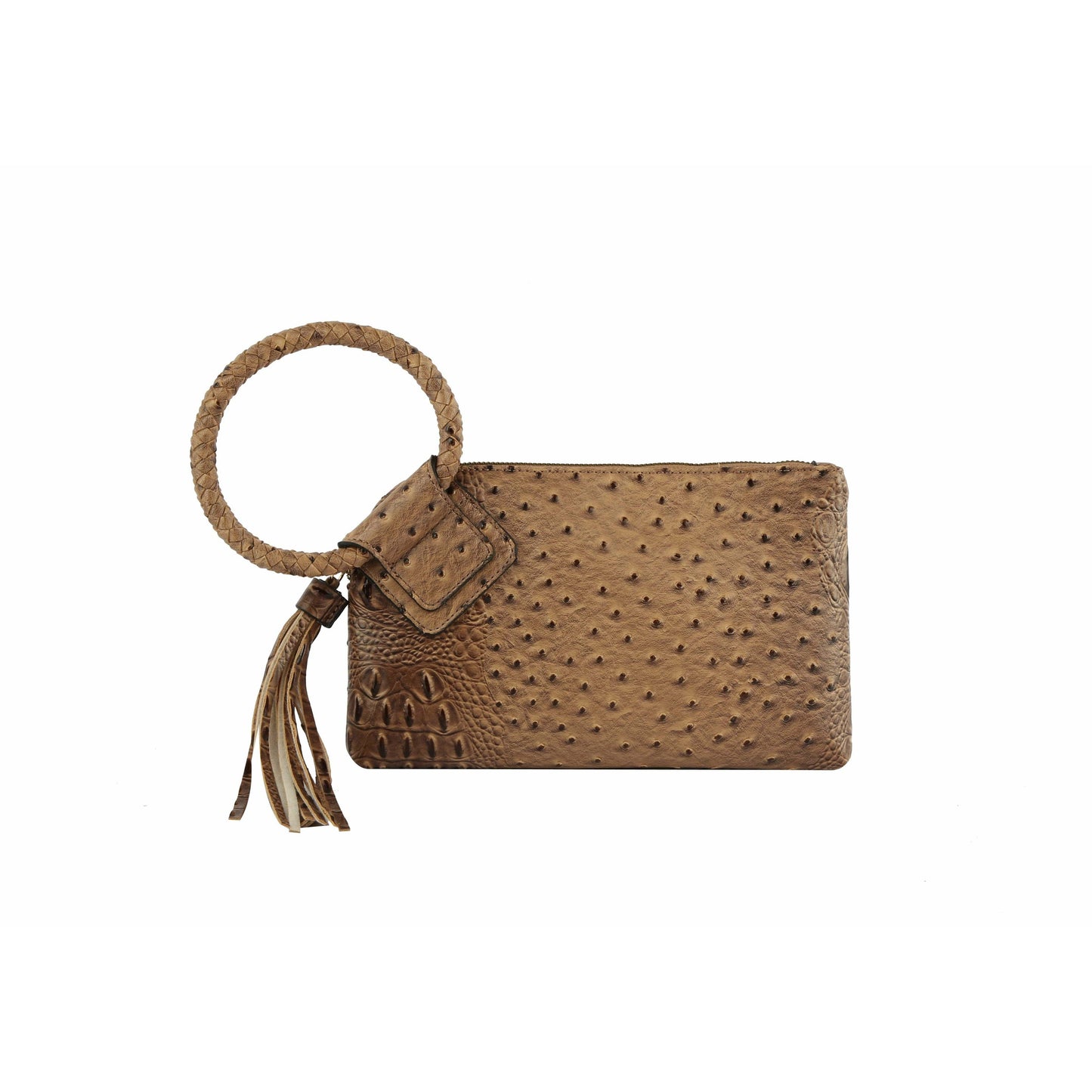 HF Tassel Accented Embossed Wristlet Clutch JYV-0374