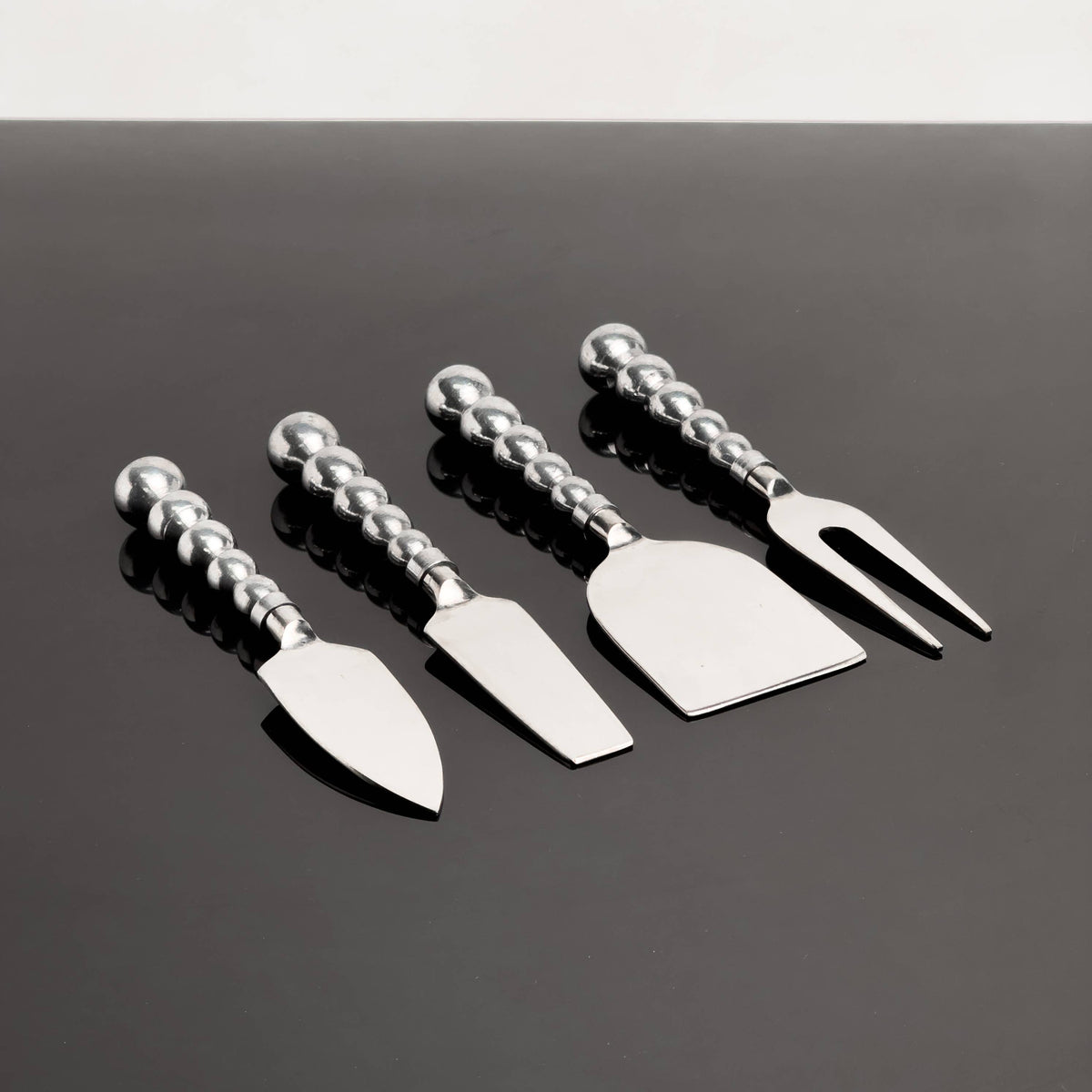 Aluminum Beaded Cheese Tools, Set of 4