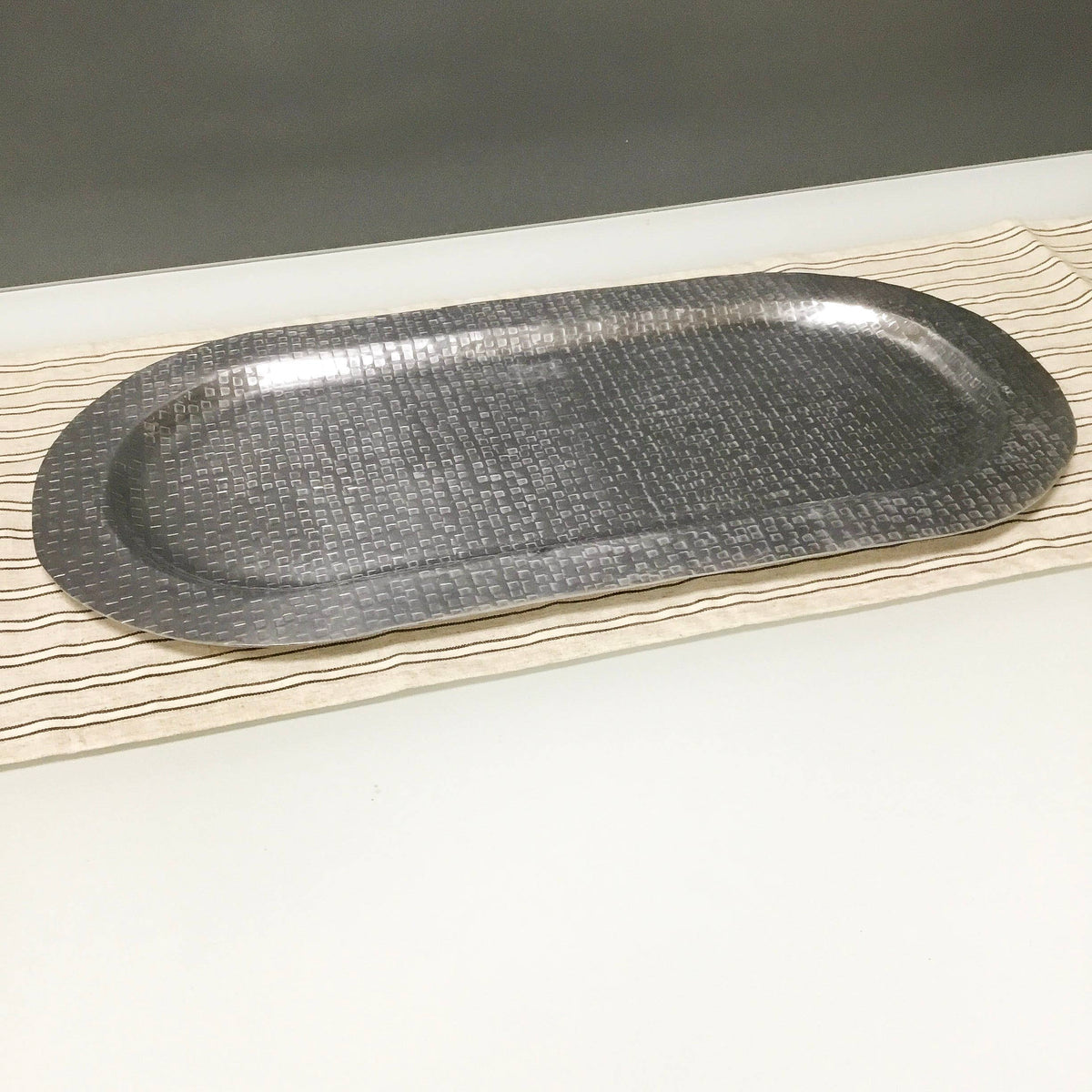 Large Hammered Oval Tray