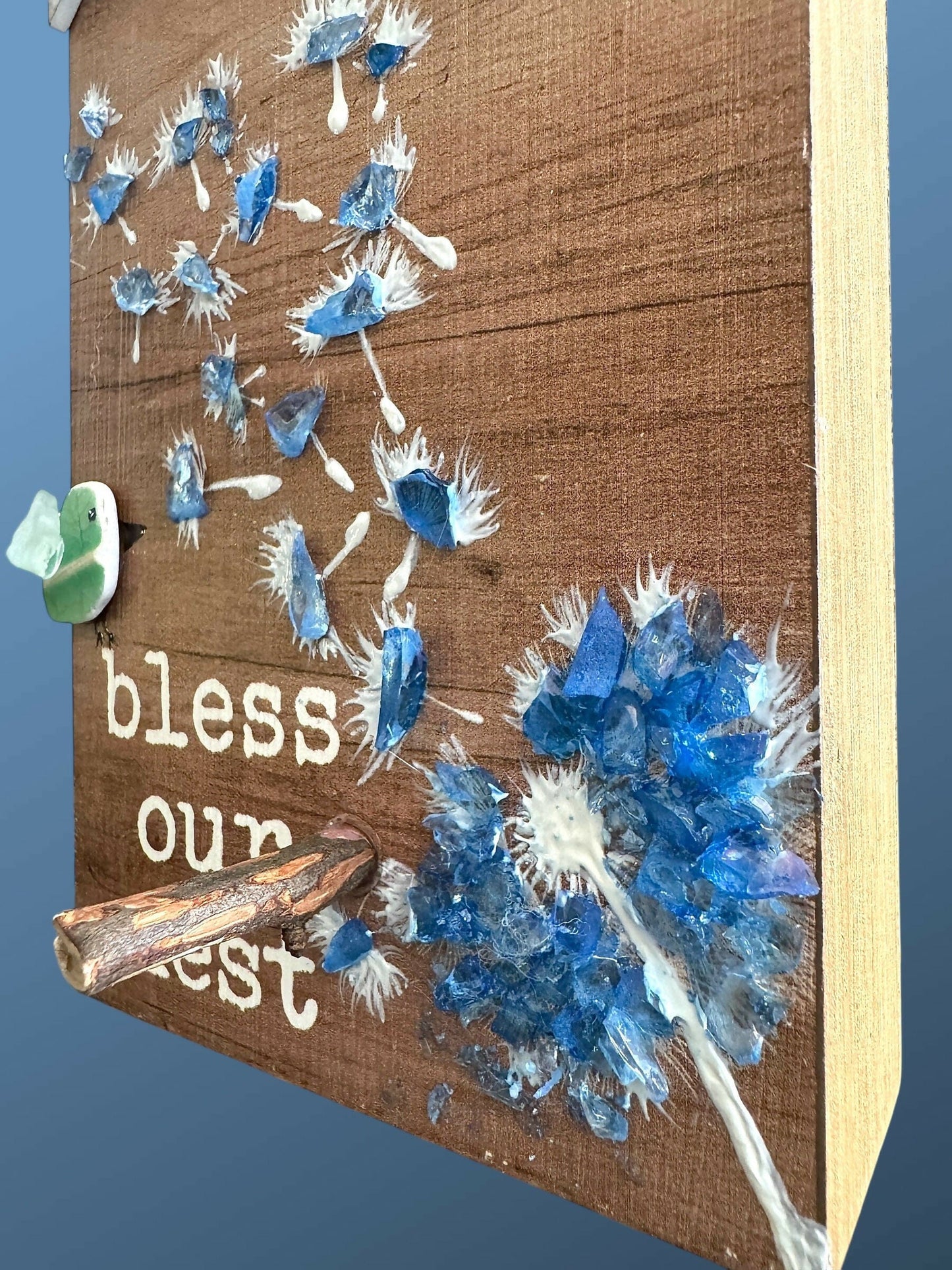 Bless Our Nest - Solid Wood! 8x4x1.5
