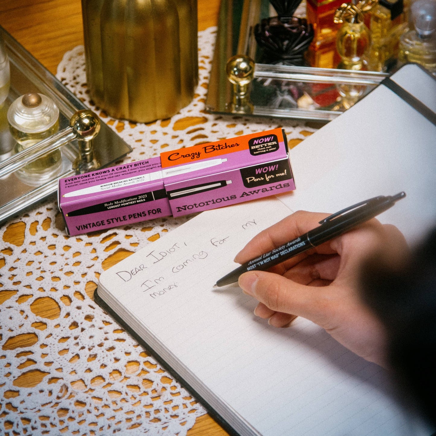 Crazy Bitches Awards Pen Set | Funny Pens