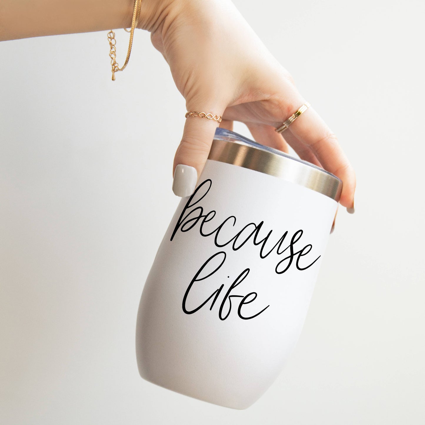 Wine Tumbler With Lid, 17oz Insulated Stainless Steel Cups