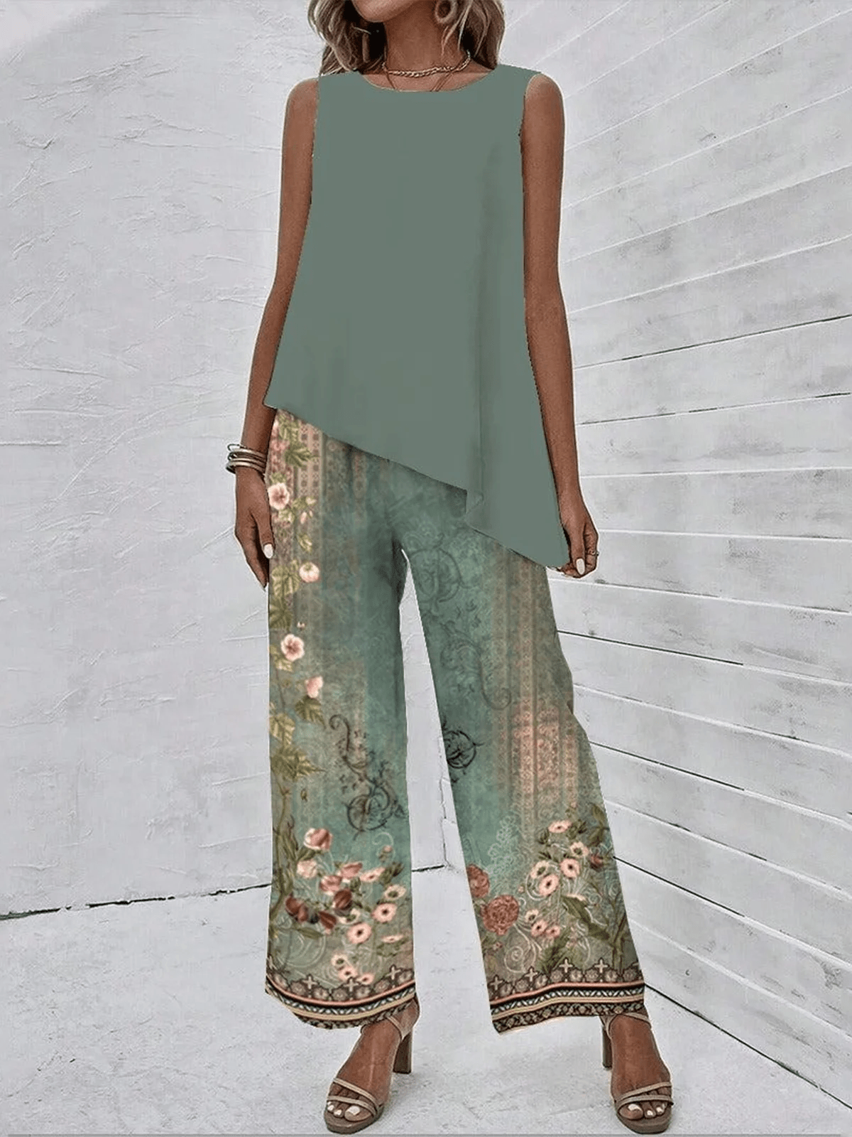 Women's Printed Loose Two-piece Set