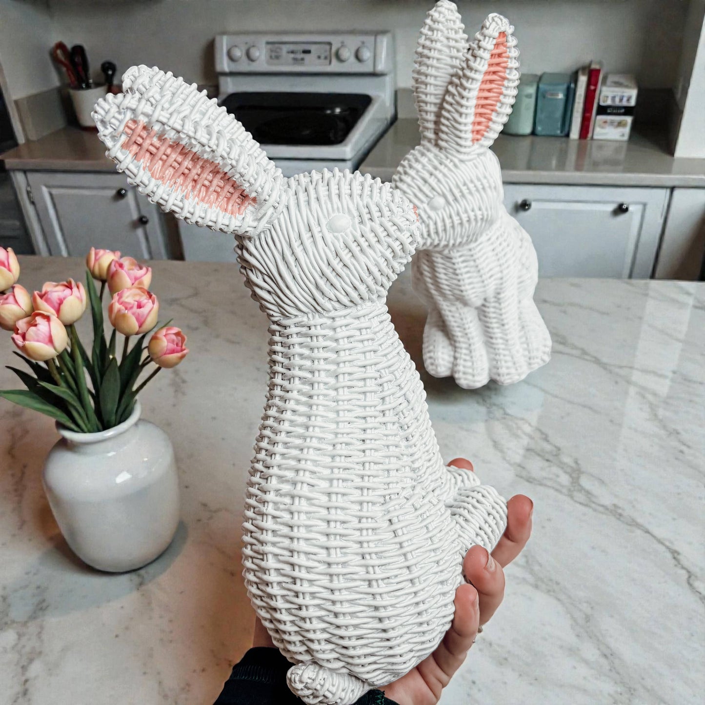 Bunny Decoration, Farmhouse Easter Rabbit Home Decor Statues