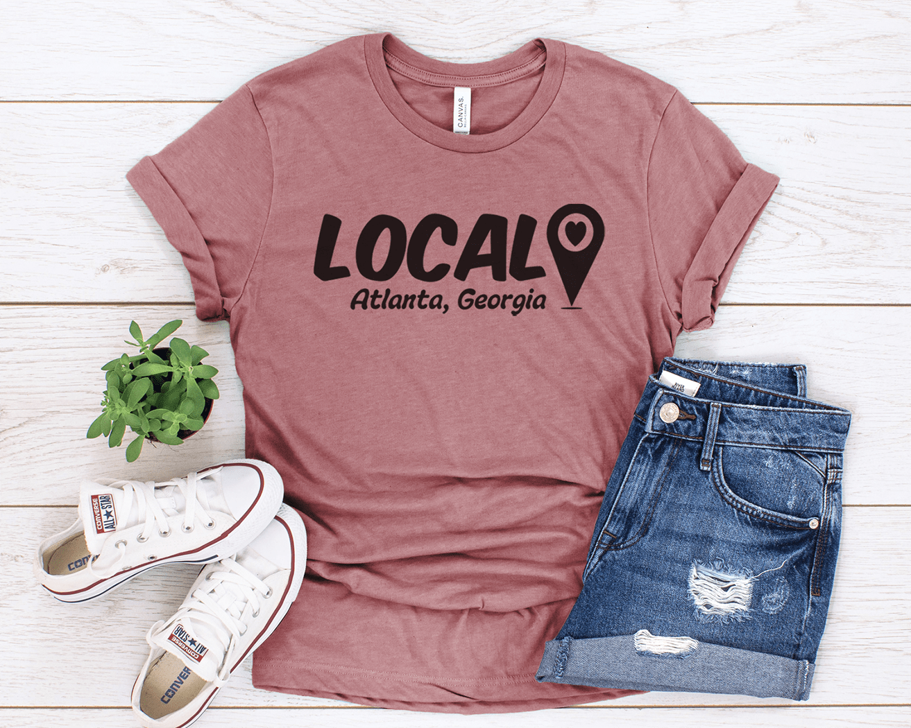 Sip and Shop Map Pin Tee