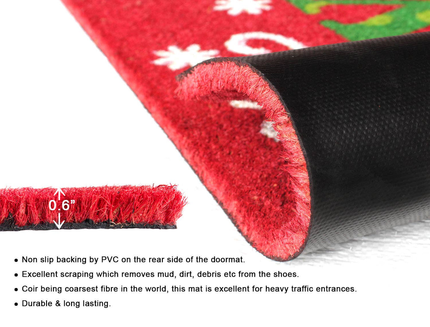 Joy Flakes Doormat, 18" x 30"