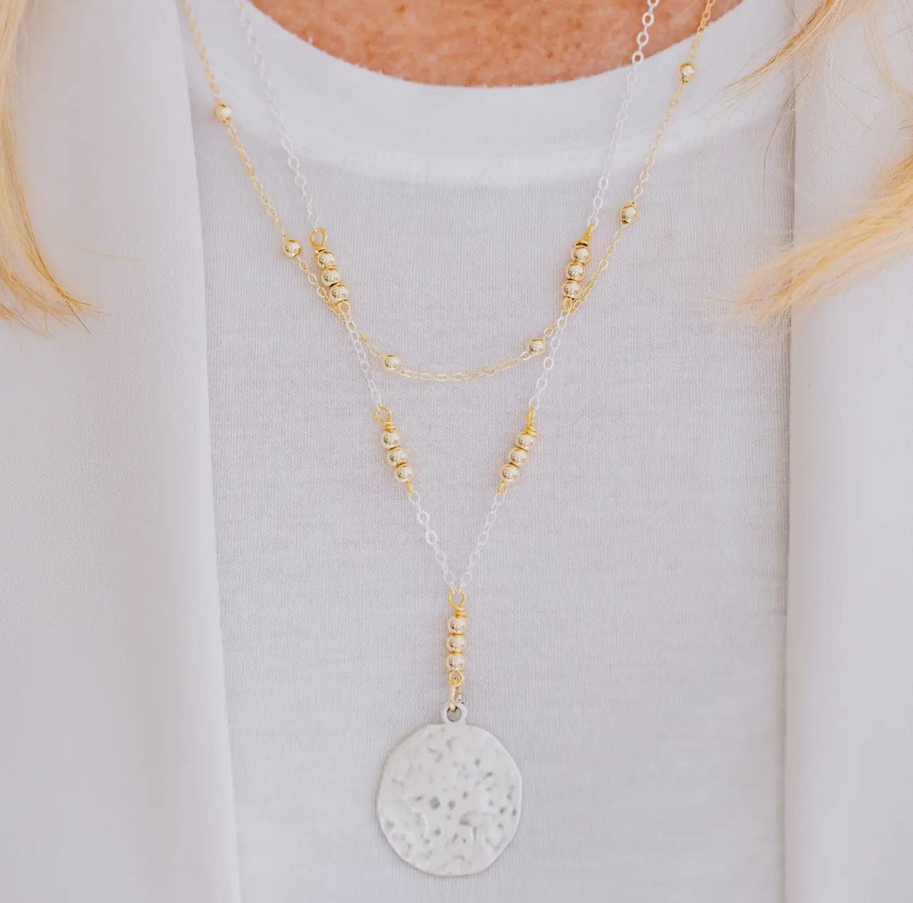 Coin Necklace gold & Silver