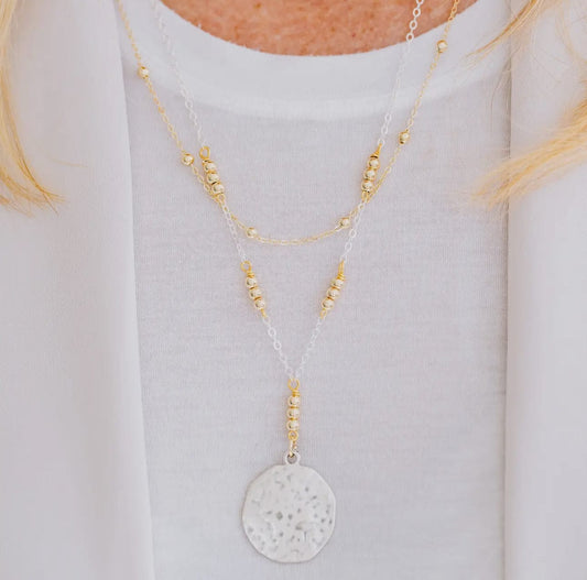 Coin Necklace gold & Silver