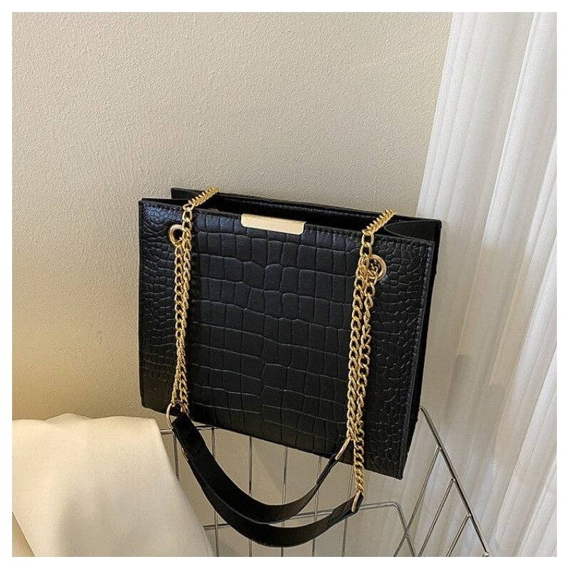 Fashionable PU Large Capacity Square Shoulder Bag