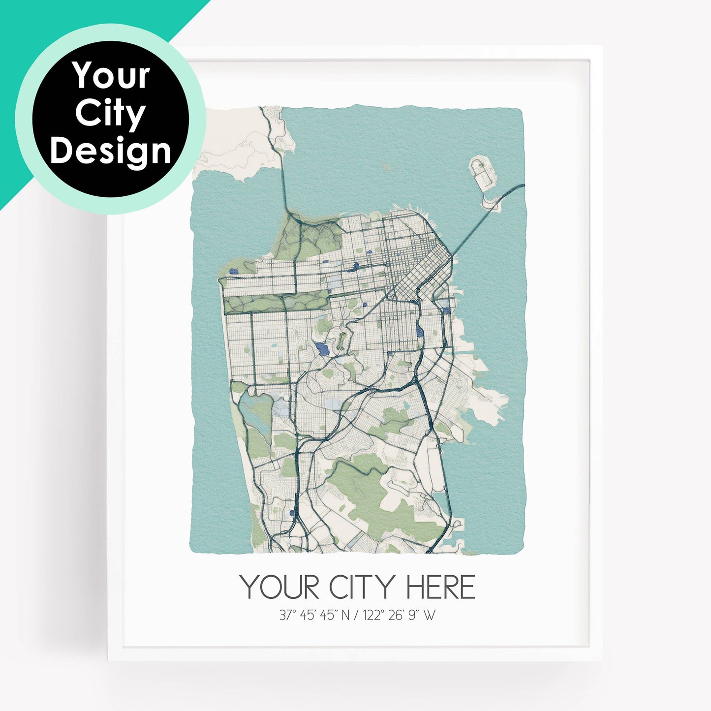 Wendell City Map Print -