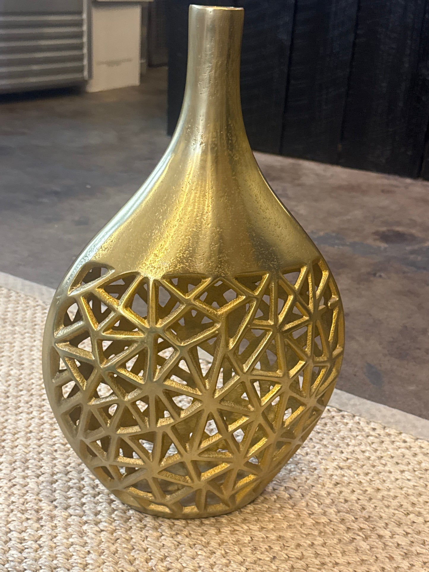 Gold Med Ornate Vase