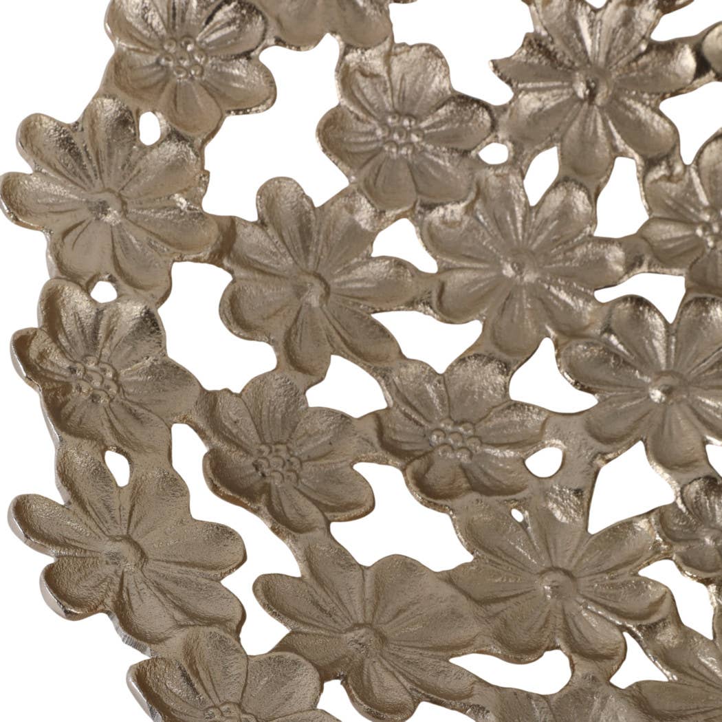 Gold Metal Cut-Out Flower 18 in.