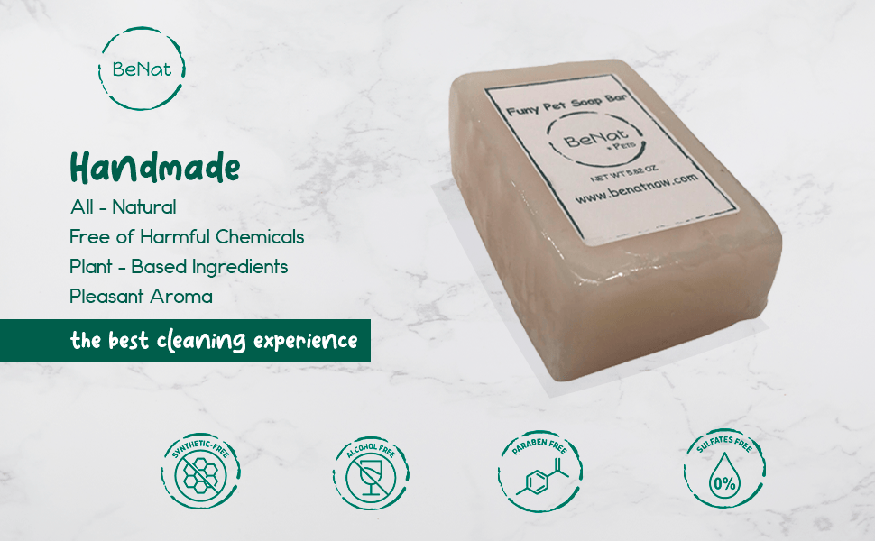BeNat Pets. Artisanal Pet Shampoo Bar. Oat. 5.8 oz.