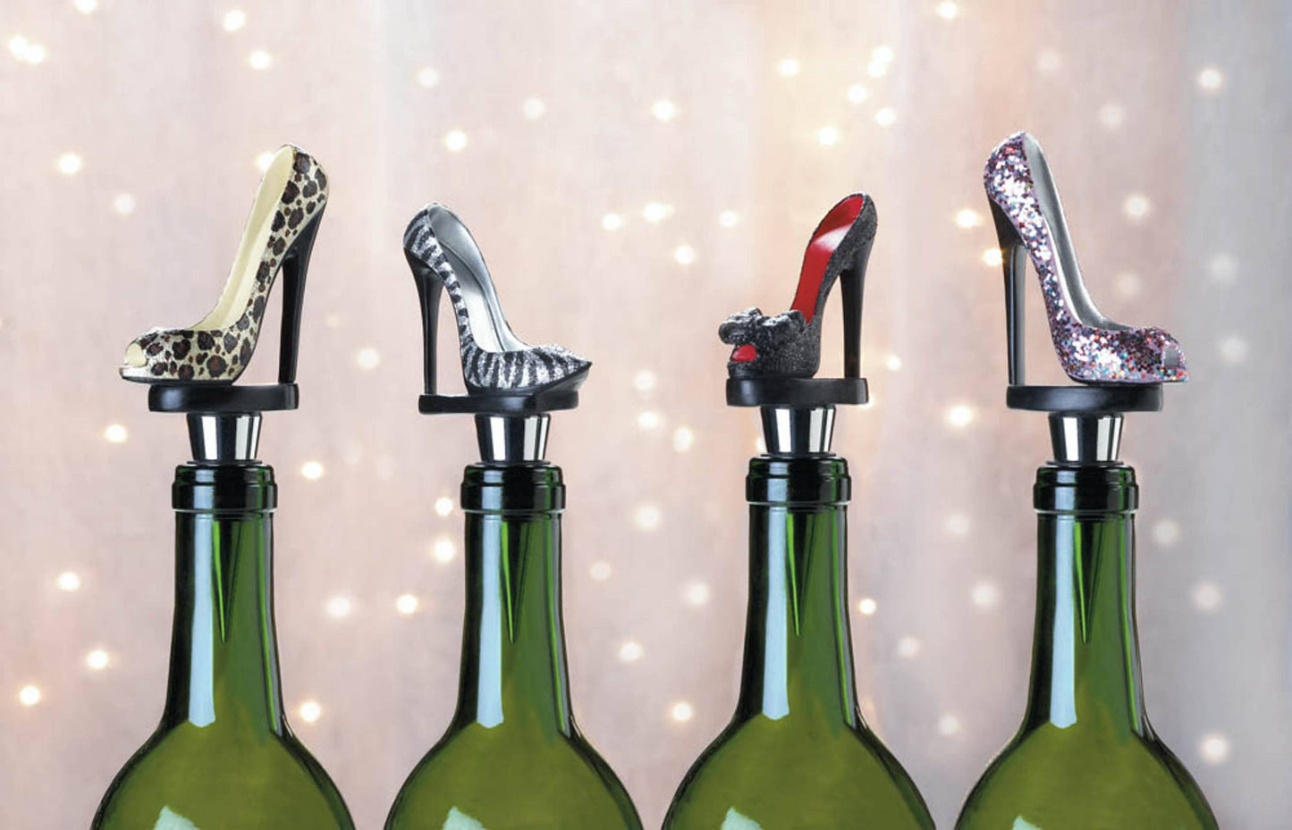 Glitter Shoe Wine Bottle Stopper