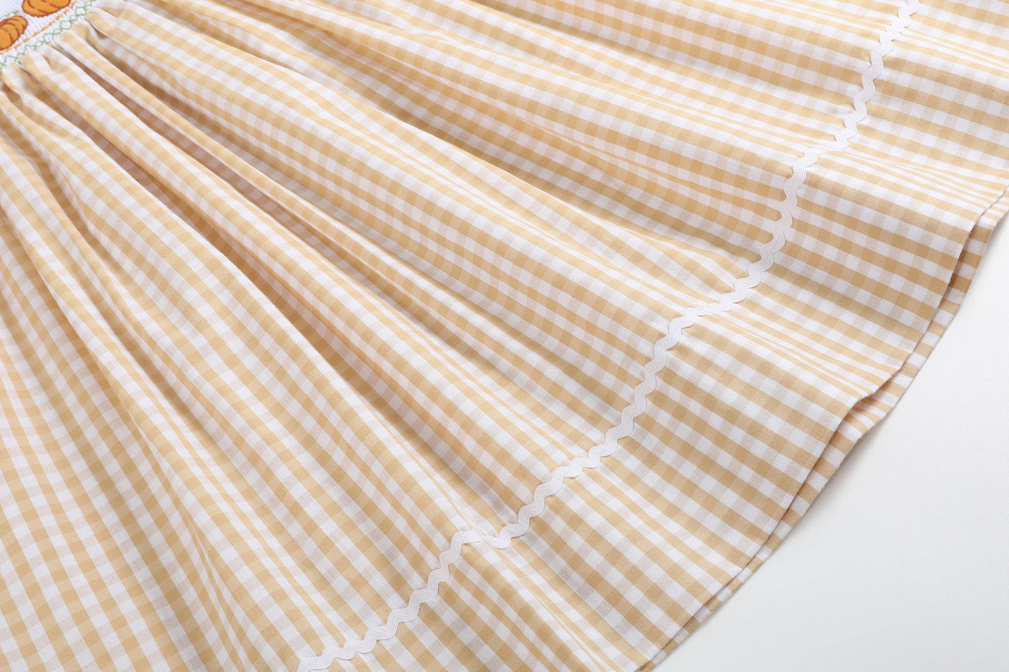 Light Brown Gingham Pumpkin Smock