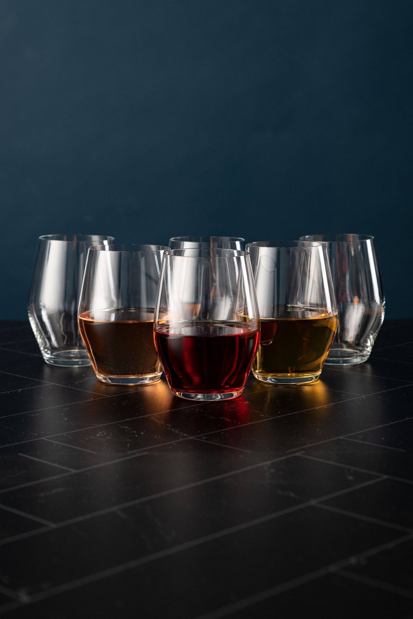 Sante Stemless Crystal Wine Glasses- (15oz) (1pc)