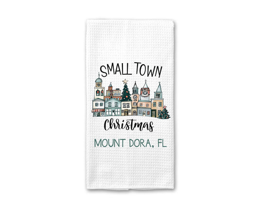 City State Custom Small Town Christmas Kitchen Home Towel