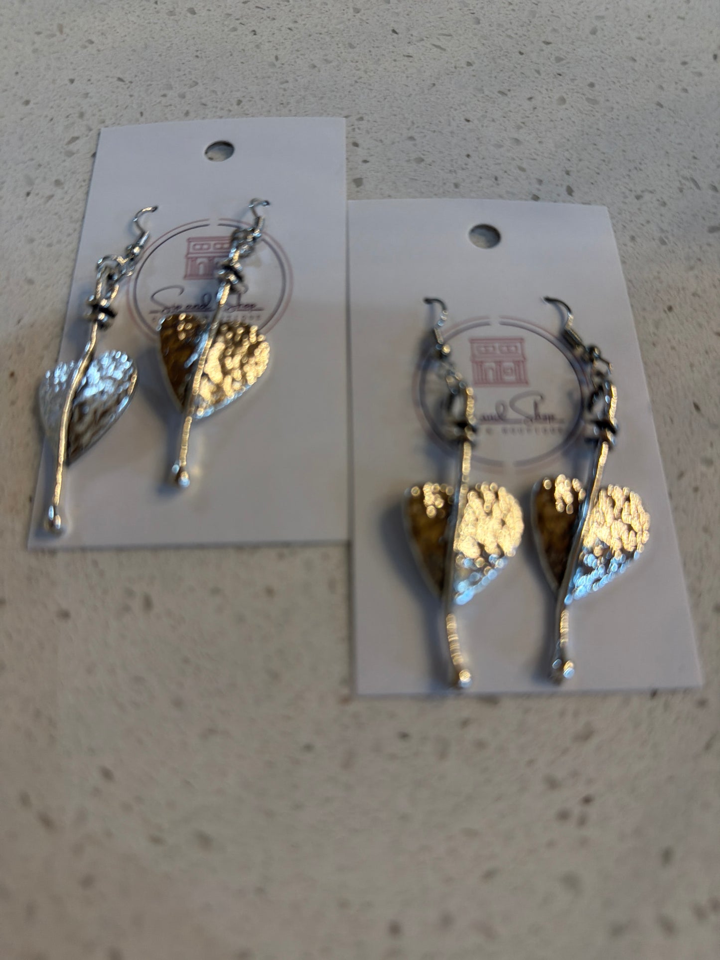 Hammered Silver Earrings
