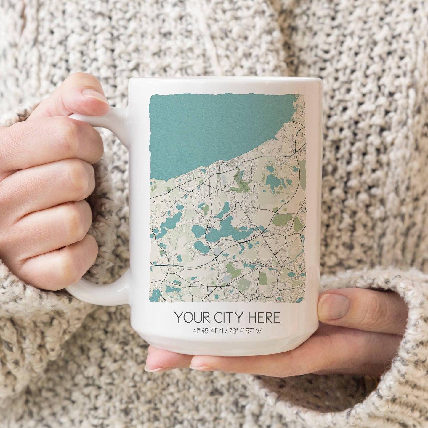 Custom Map Mugs - Custom City Coffee Mugs - Custom Order
