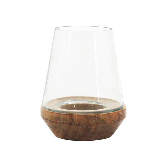 Small Candle Cutout Hurricane Glass